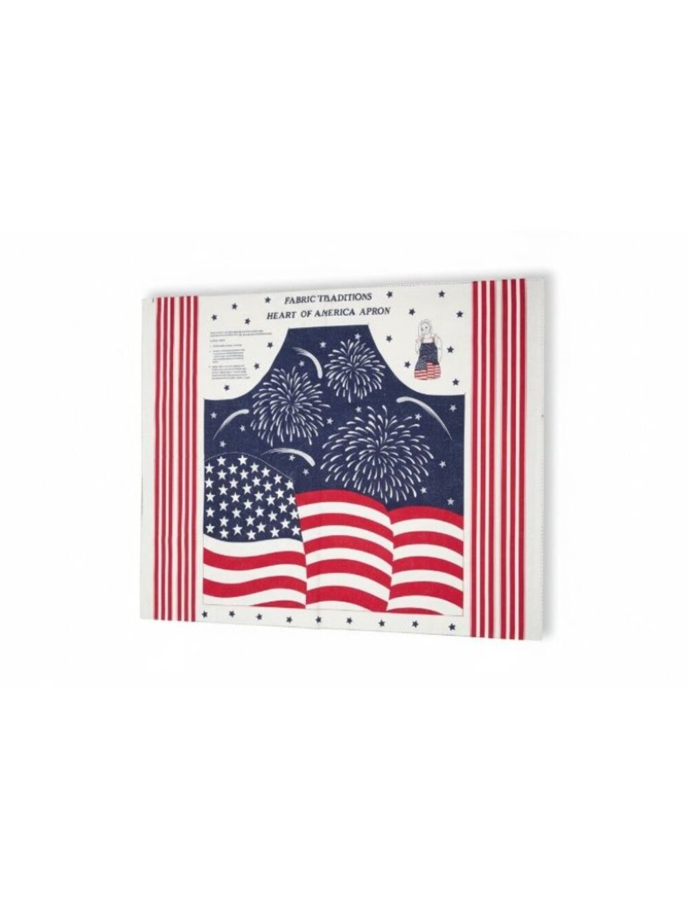 Fabric Tradition 1999 Cotton fabric panel Heart of America Apron 45" x 35"